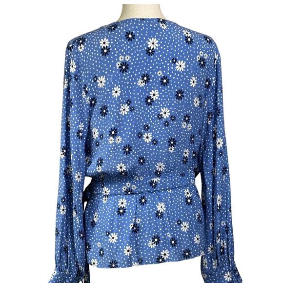 Talbots blue/white top, NWT, classic, retro inspired, feminine, coastal grandma - Picture 3 of 7